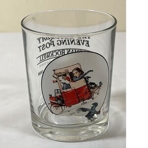 Vintage‎ Norman Rockwell Saturday Evening Post Glassware - Soap Box Racer